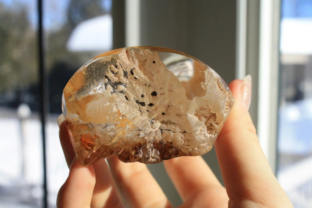 Garden quartz, unique inclusion quartz, penetrator quartz, inner child quartz, crystal shop, Canadian crystal shop, inclusion crystal