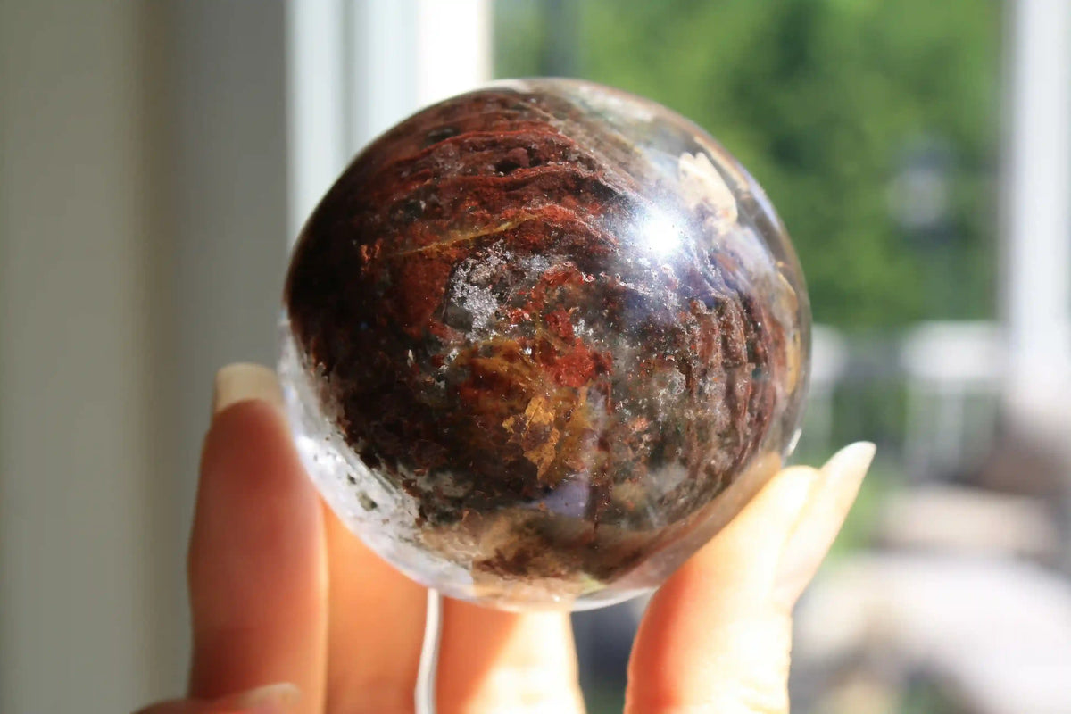 Pink and Red Garden Quartz Sphere
