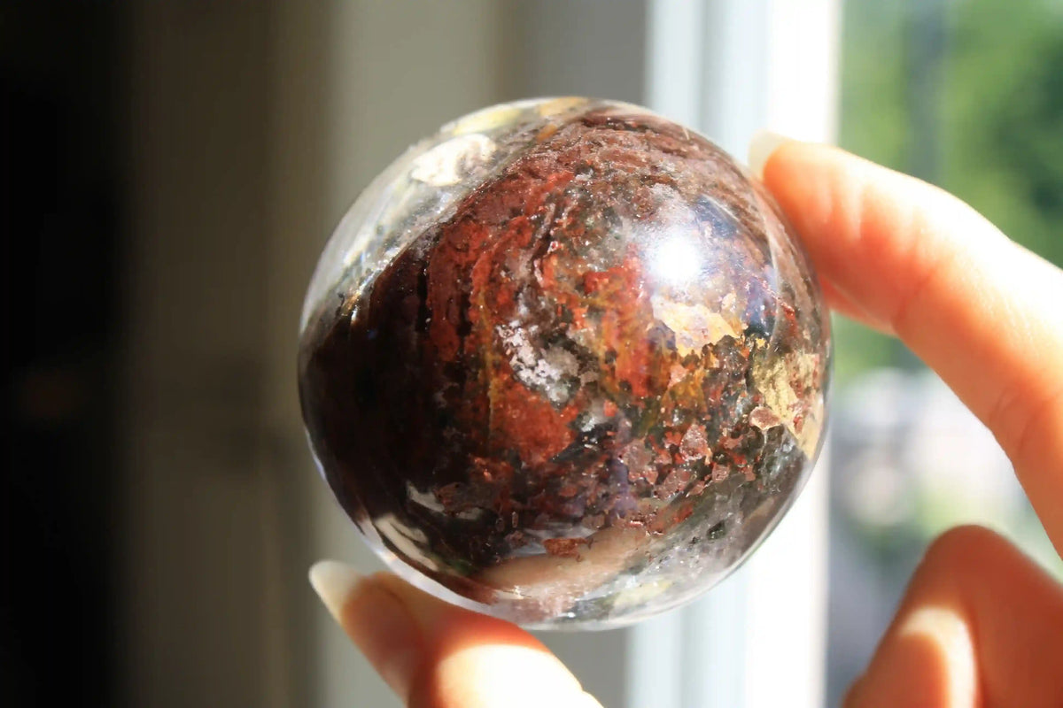 Pink and Red Garden Quartz Sphere
