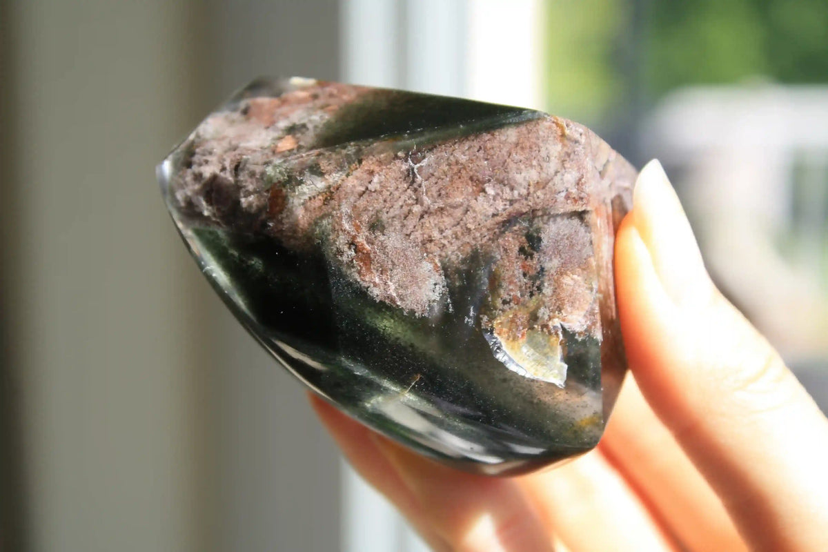Collectors Garden Quartz Freeform with Pink Lodolite