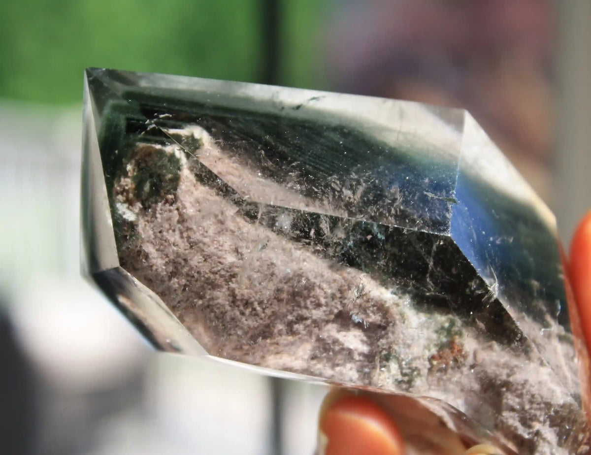 Dark Green Chlorite Garden Quartz Tower