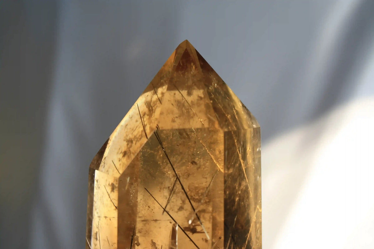 Cognac Citrine with Rutile from Brazil