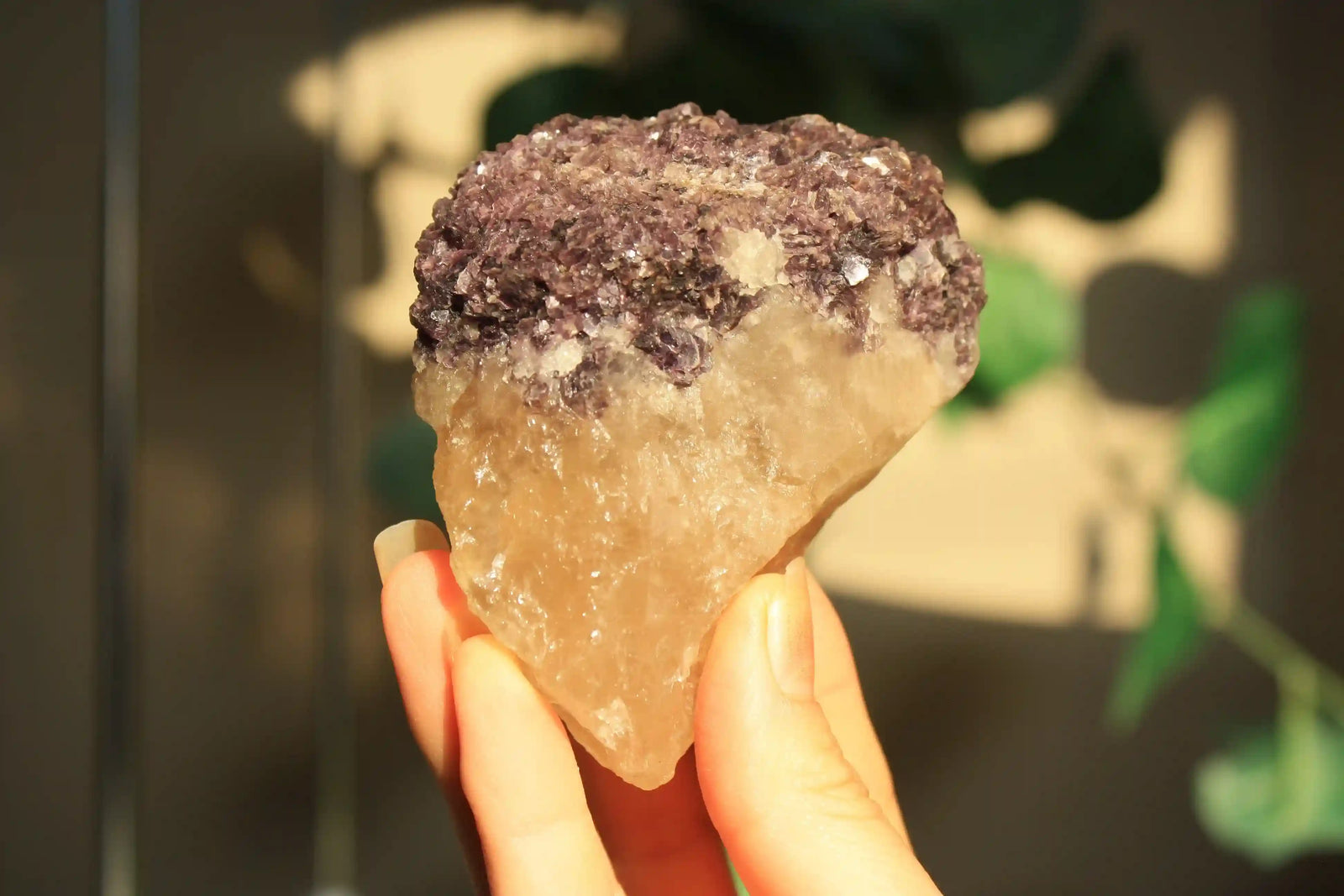 citrine, natural citrine, citrine on stand, lepidolite with citrine, citrine with mica, mica with citrine, natural citrine quartz, citrine tower