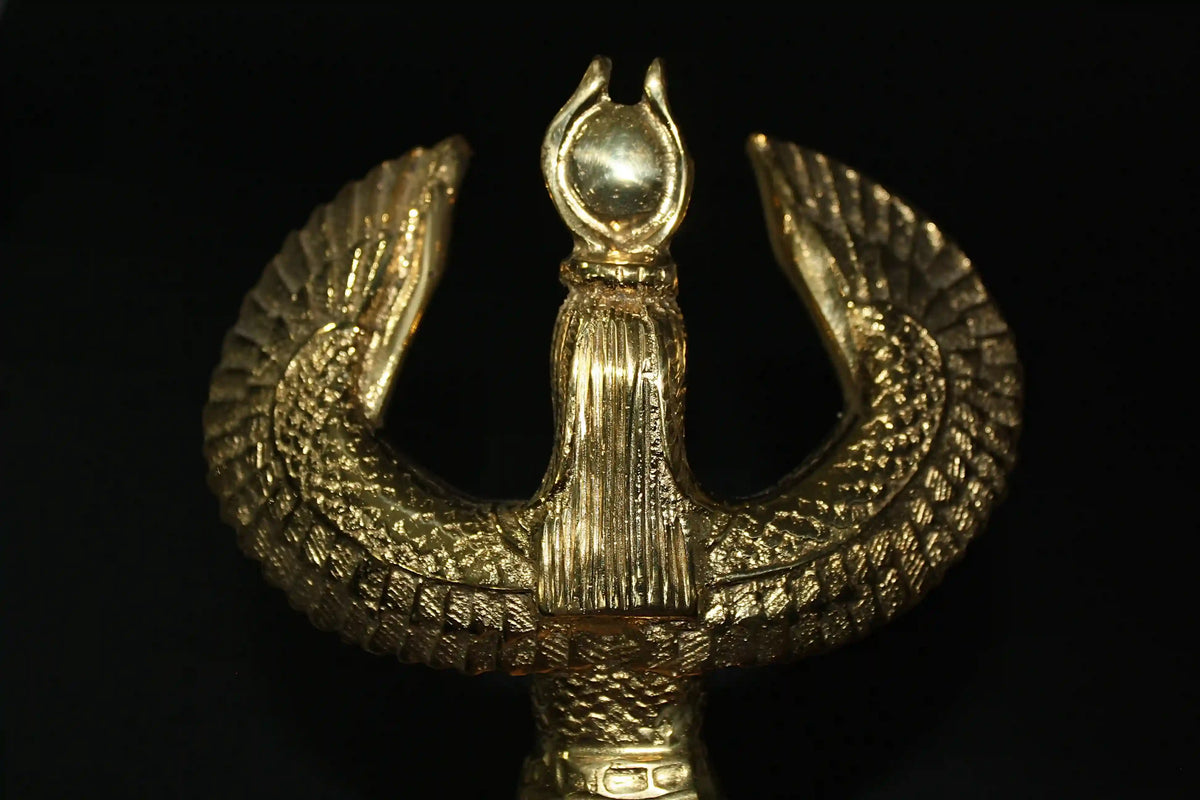 Isis Egyptian Goddess Brass Statue