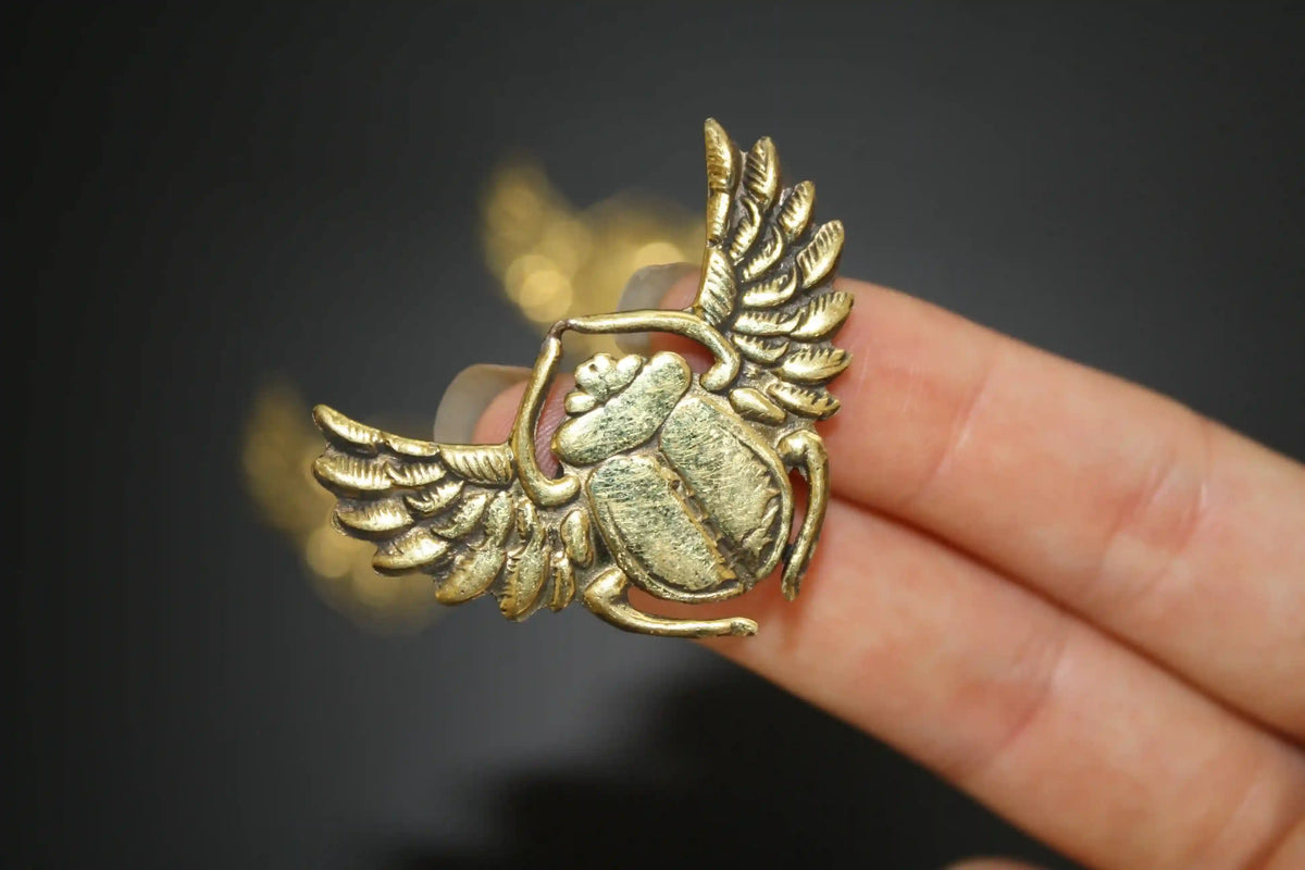Egyptian scarab beetle charm symbolizing protection, rebirth, and good fortune, Scarab Beetle Charm
