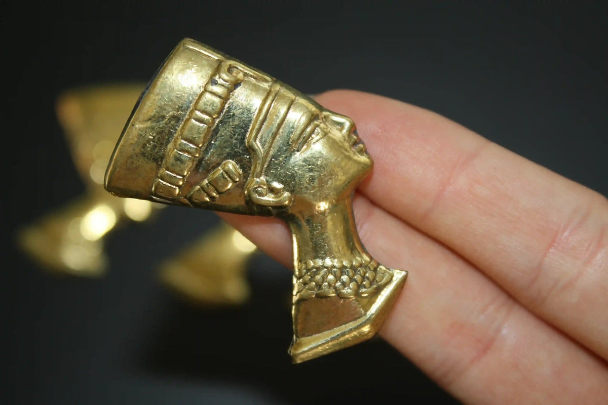 Egyptian Queen Nefertiti Brass Amulet