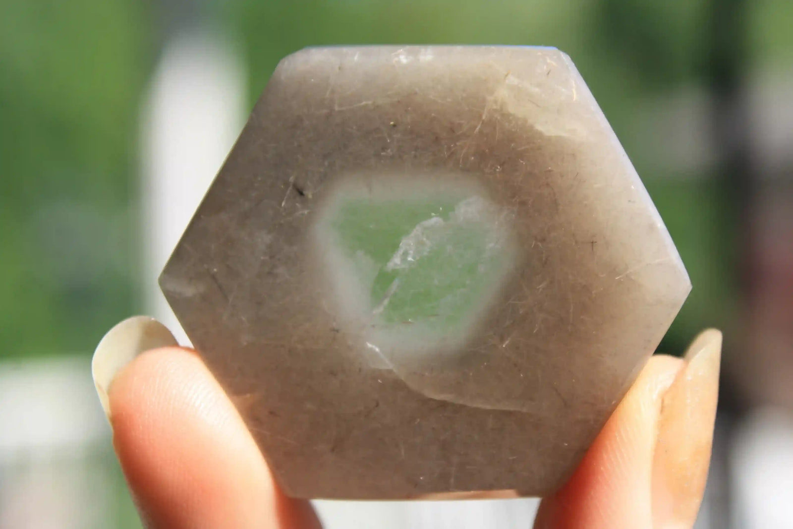 Amphibole quartz crystal , pink amphibole, red amphibole,  Canadian crystal shop, amphibole tower, unique inclusion crystal, window amphibole, amphibole freeform