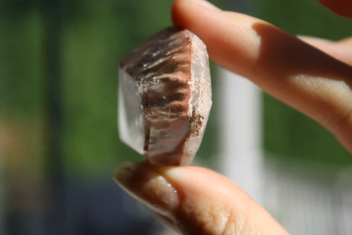 Rare Coral Amphibole Quartz Freeform