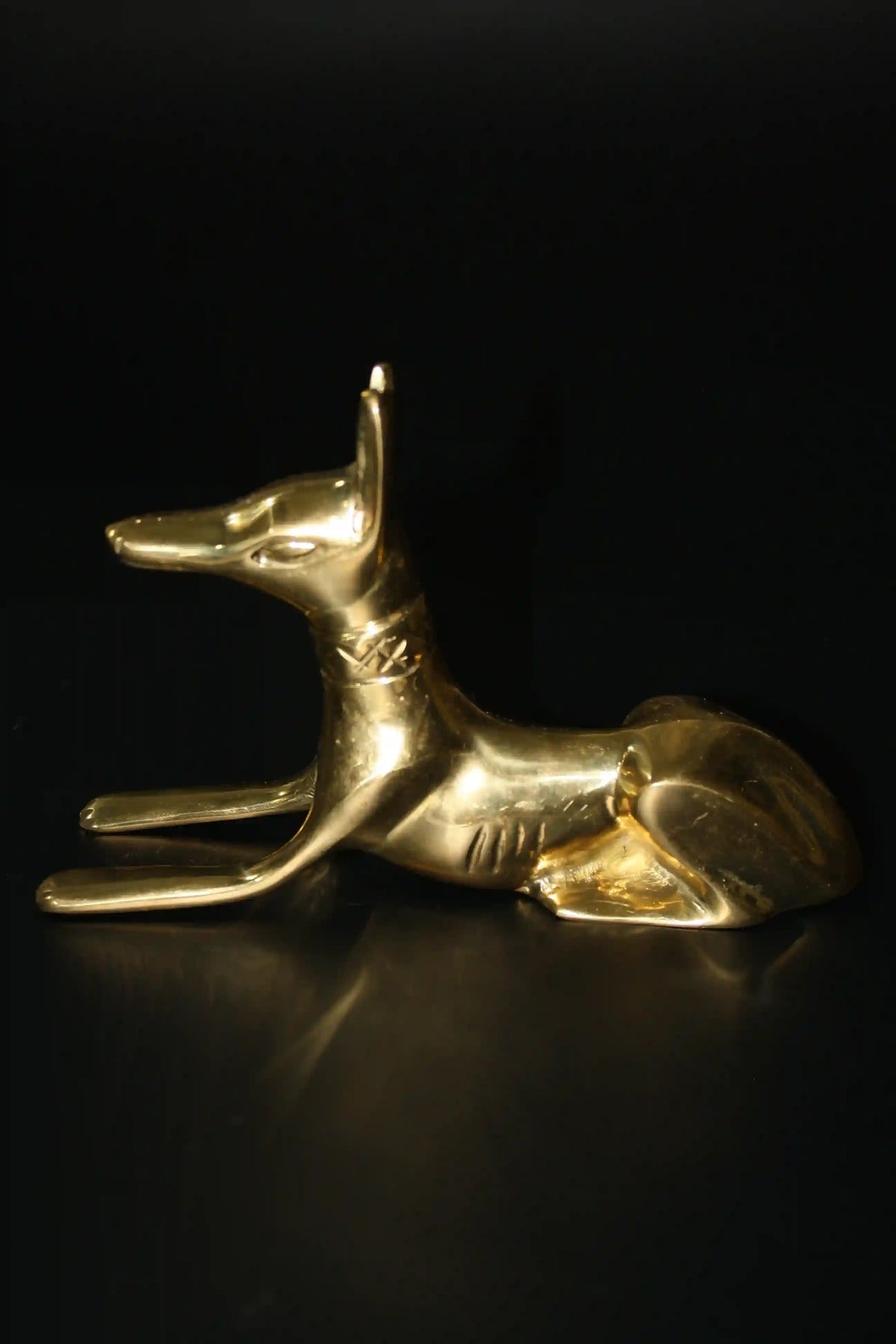 Egyptian Jackal Statue Anubis God - Small
