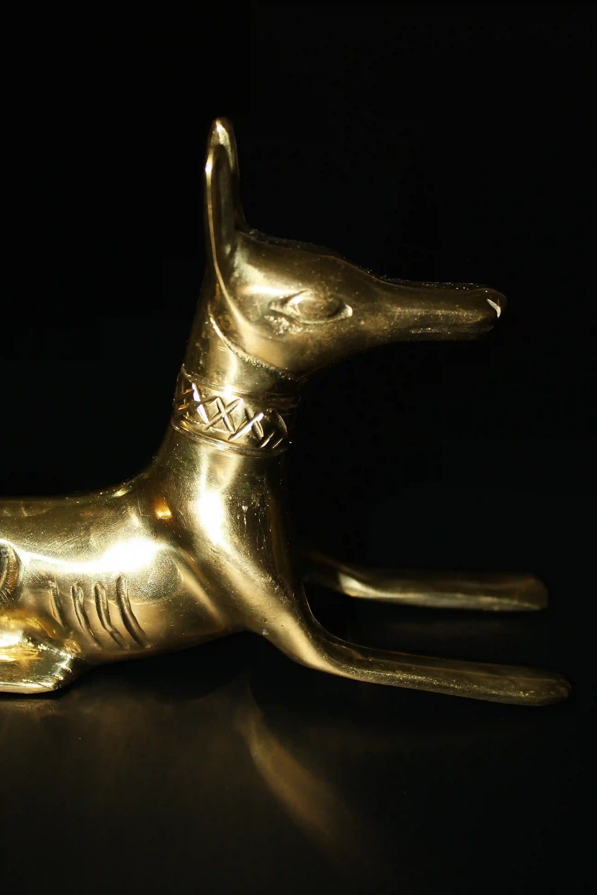 Egyptian Jackal Statue Anubis God - Small