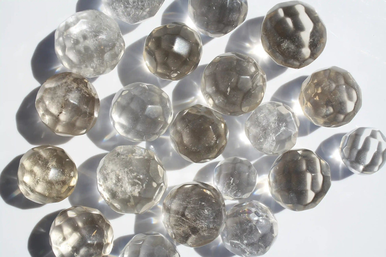 Faceted Lemurian Mini Sphere, crystal sphere, lemurian quartz, lemurian seed quartz, lemurian crystal, polished lemurian