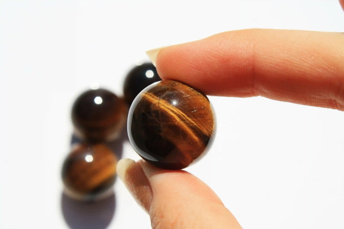 Tigers eye mini sphere, tigers eye sphere, tigers eye crystal, Canadian crystal shop, crystal shop, tigers eye stone, empowerment crystal 