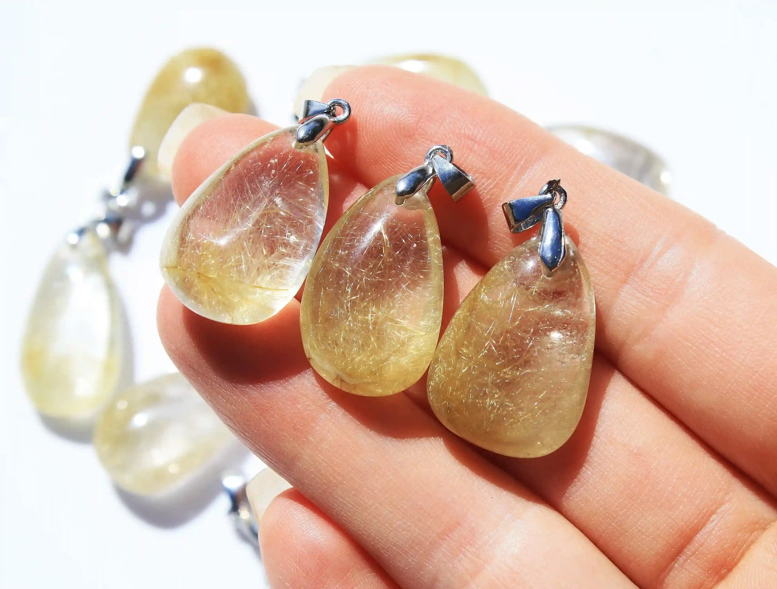 Rutile quartz pendant, crystal pendant, crystal jewellery, crystal necklace, rutile quartz pendant, rutile quartz necklace 