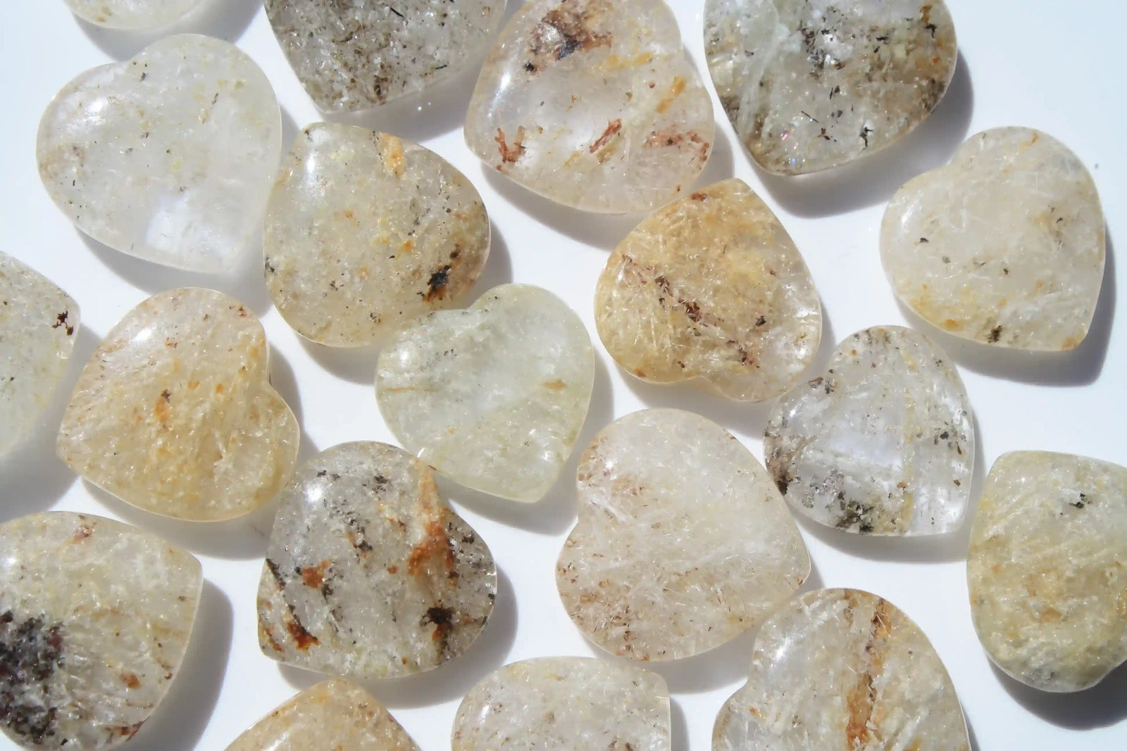 Crystal heart, garden quartz heart, white garden quartz heart, garden quartz heart, Canadian crystal shop
