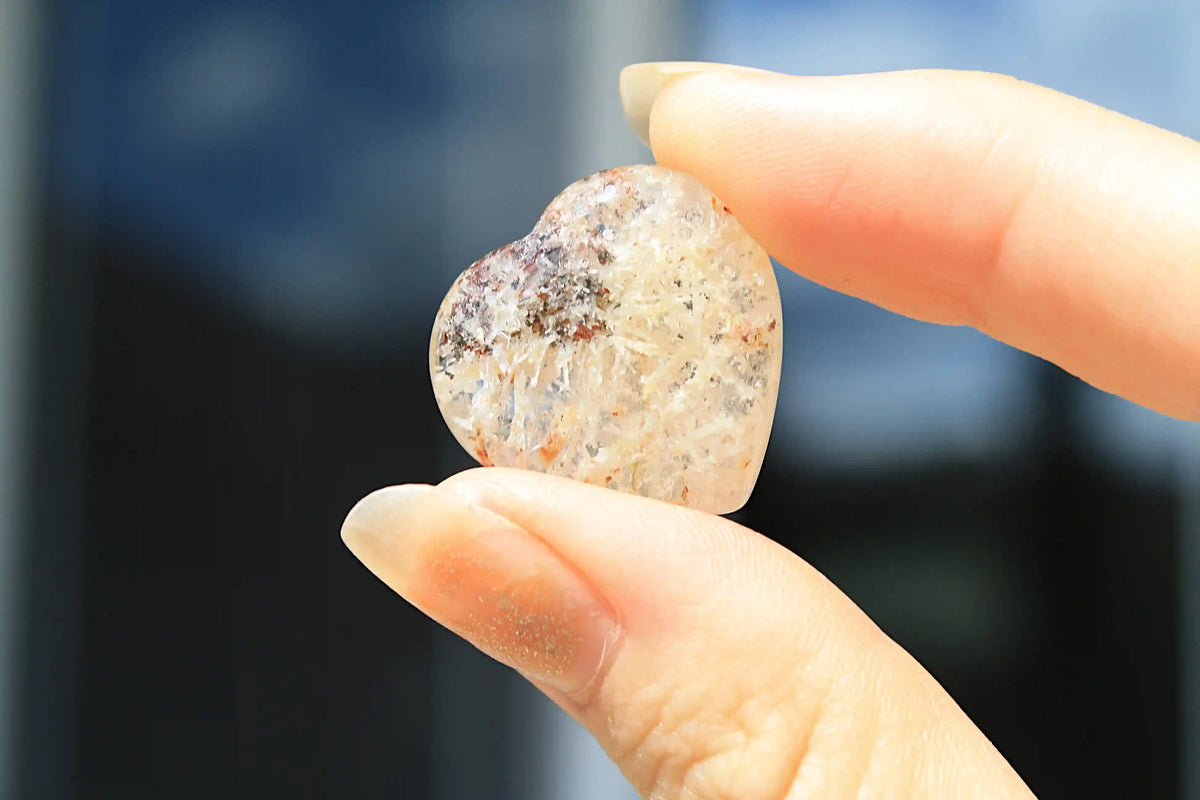 Crystal heart, garden quartz heart, white garden quartz heart, garden quartz heart, Canadian crystal shop
