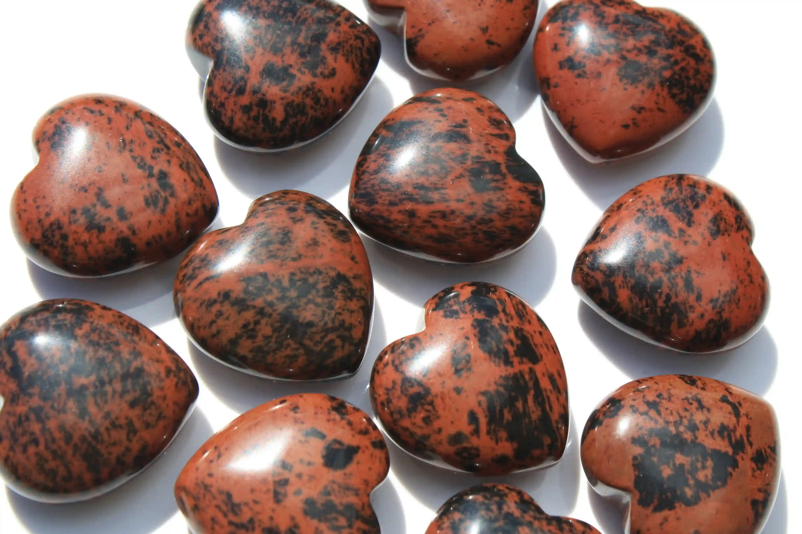 Mahogany Obsidian Hearts, Mahogany Obsidian Crystal, crystal heart. Canadian crystal shop, crystal healing, obsidian quartz, quartz