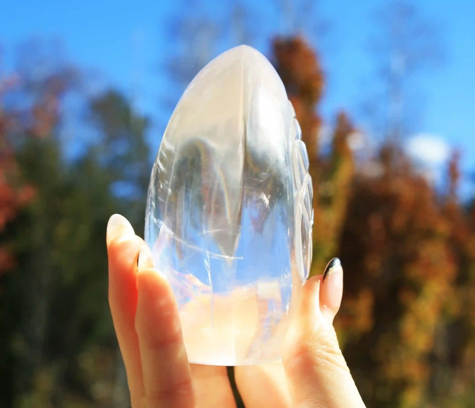 flower of life crystal carving, vikas meena carving, Himalayan quartz , Canadian crystals, carved crystal flower of life, Quartz crystal carving