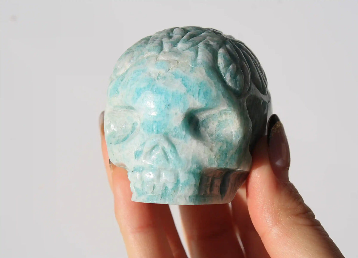 Amazonite Crystal Fairy Skull by Vikas Meena