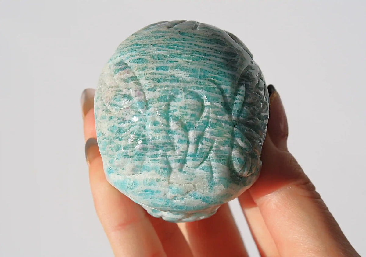 Amazonite Crystal Fairy Skull by Vikas Meena