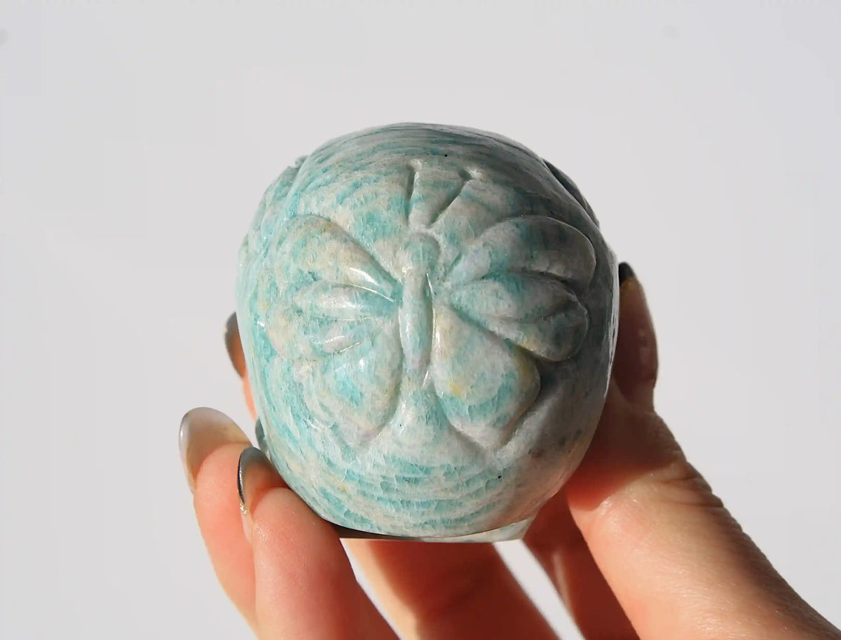 Amazonite Crystal Fairy Skull by Vikas Meena
