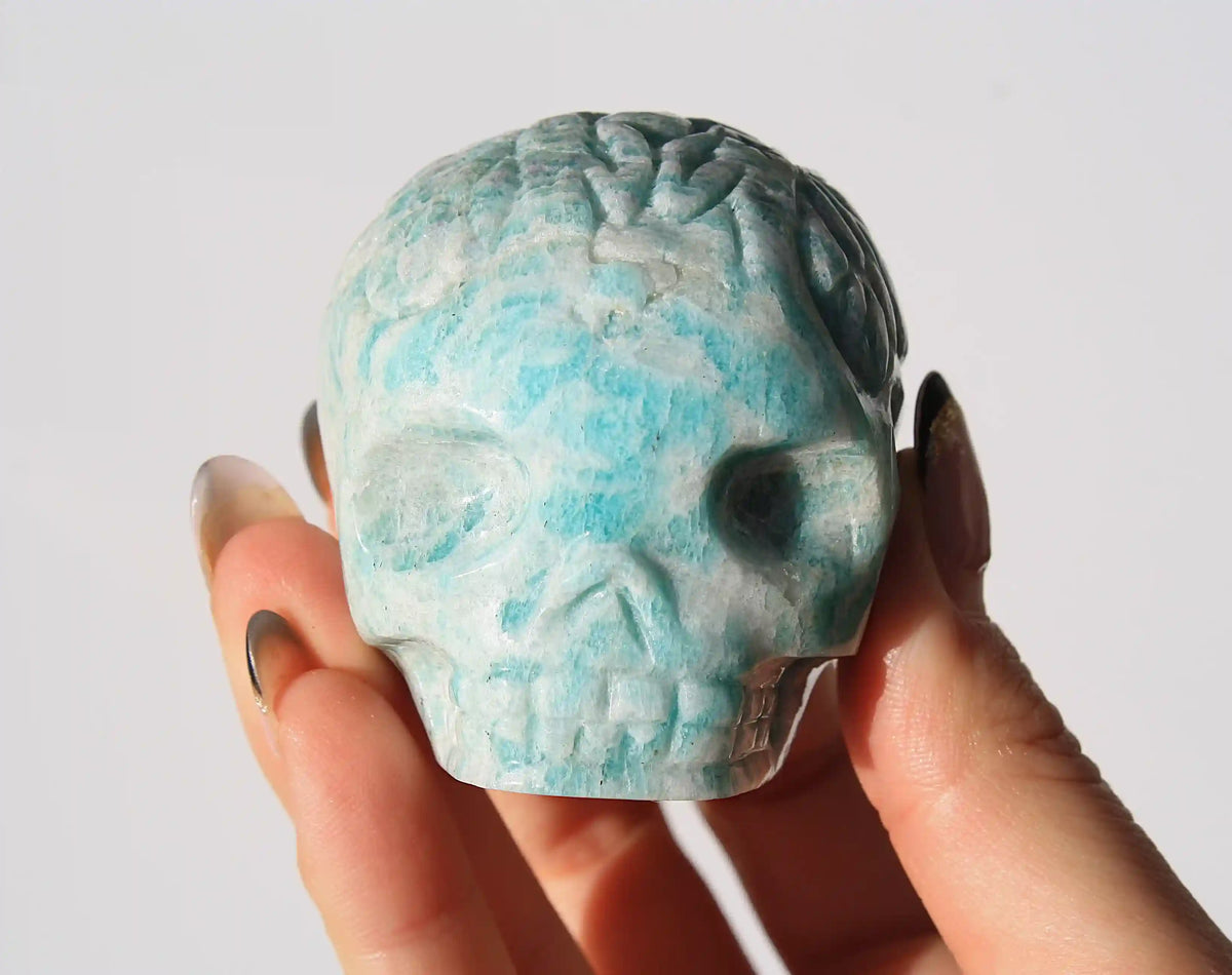 Amazonite Crystal Fairy Skull by Vikas Meena