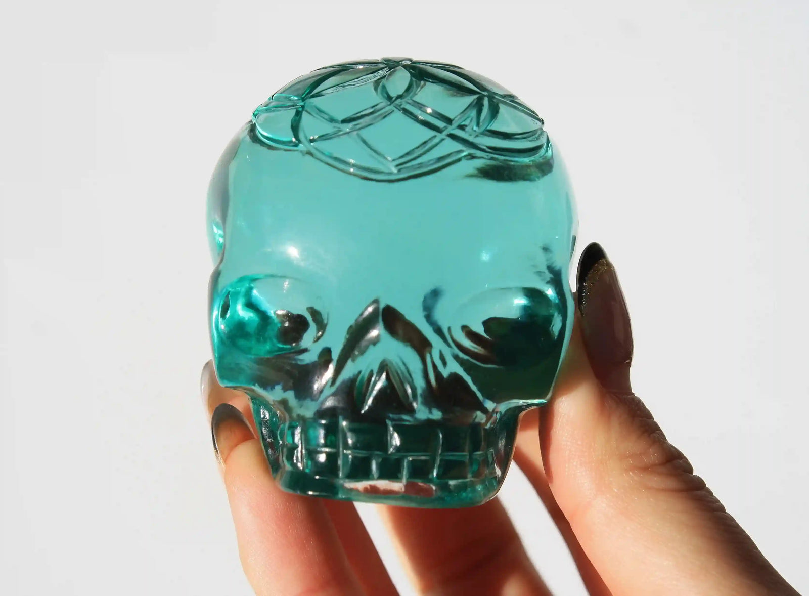 obsidian flower of life crystal carving, vikas meena carving, blue obsidian, Canadian crystals, flower of life skull, obsidian crystal, Crystal Skull, blue obsidian skull, crystal skull