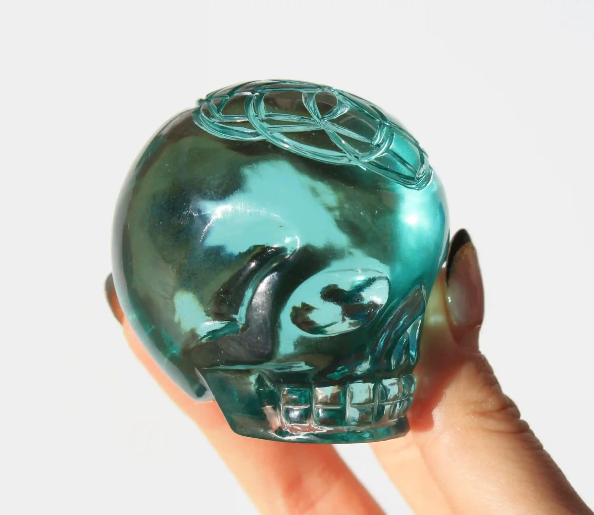 obsidian flower of life crystal carving, vikas meena carving, blue obsidian, Canadian crystals, flower of life skull, obsidian crystal, Crystal Skull, blue obsidian skull, crystal skull