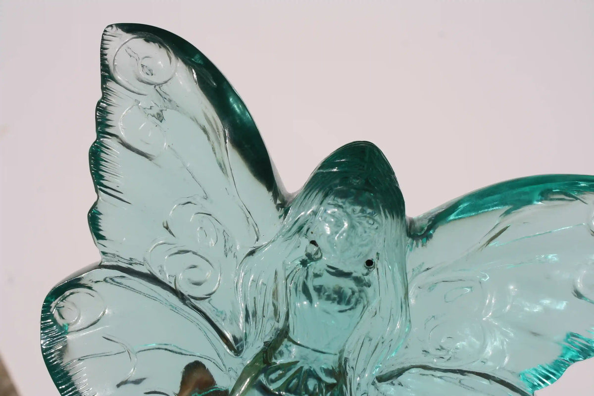 Blue Crystal Fairy Obsidian Carving by Vikas Meena