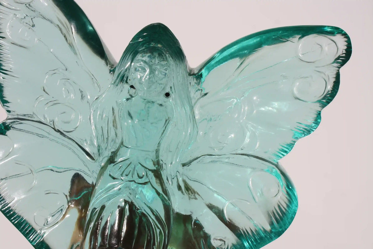 Blue Crystal Fairy Obsidian Carving by Vikas Meena