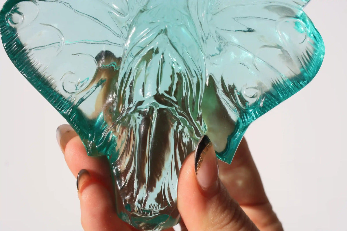 Blue Crystal Fairy Obsidian Carving by Vikas Meena