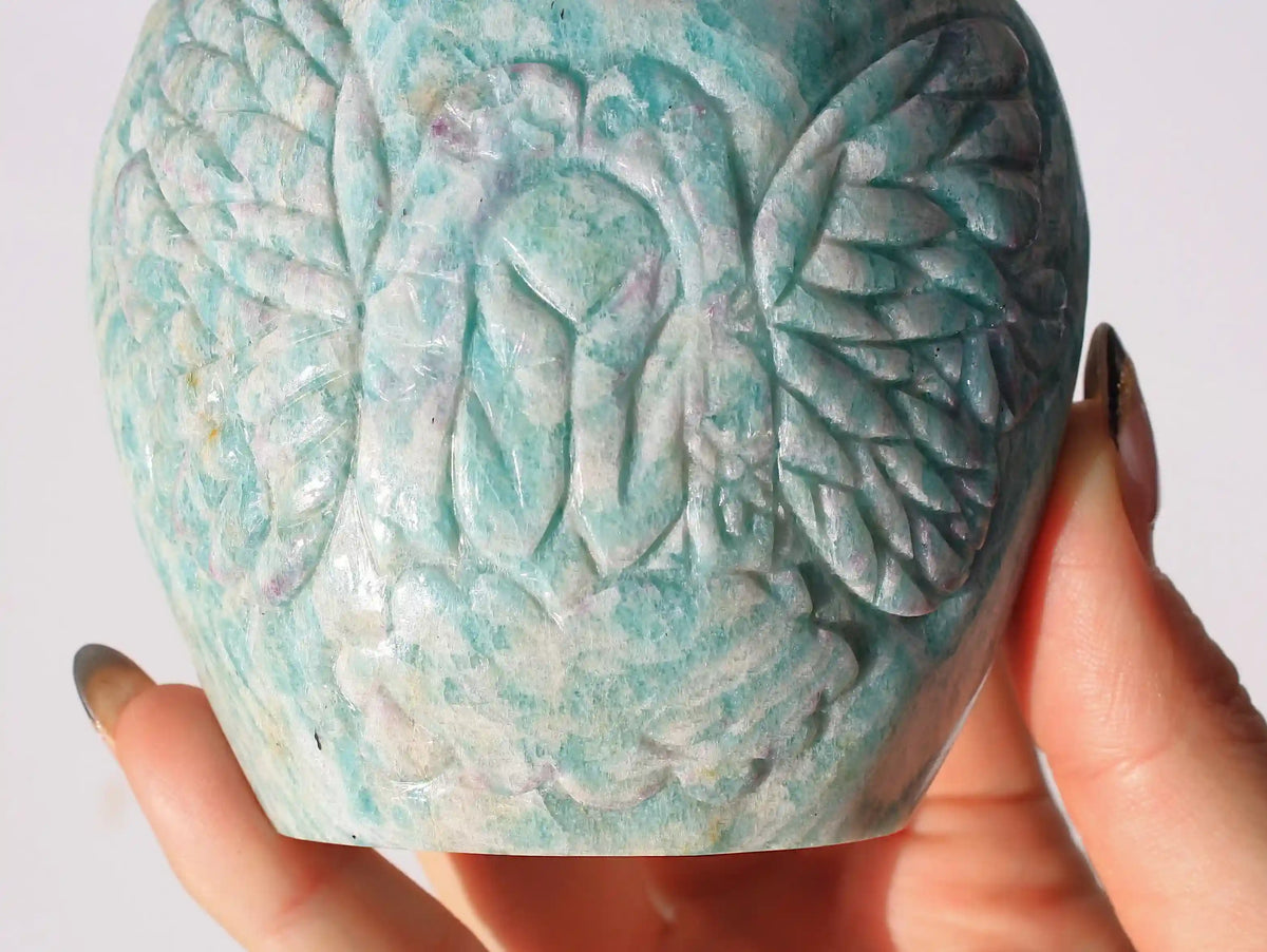 Fairy Amazonite Crystal Carving by Vikas Meena