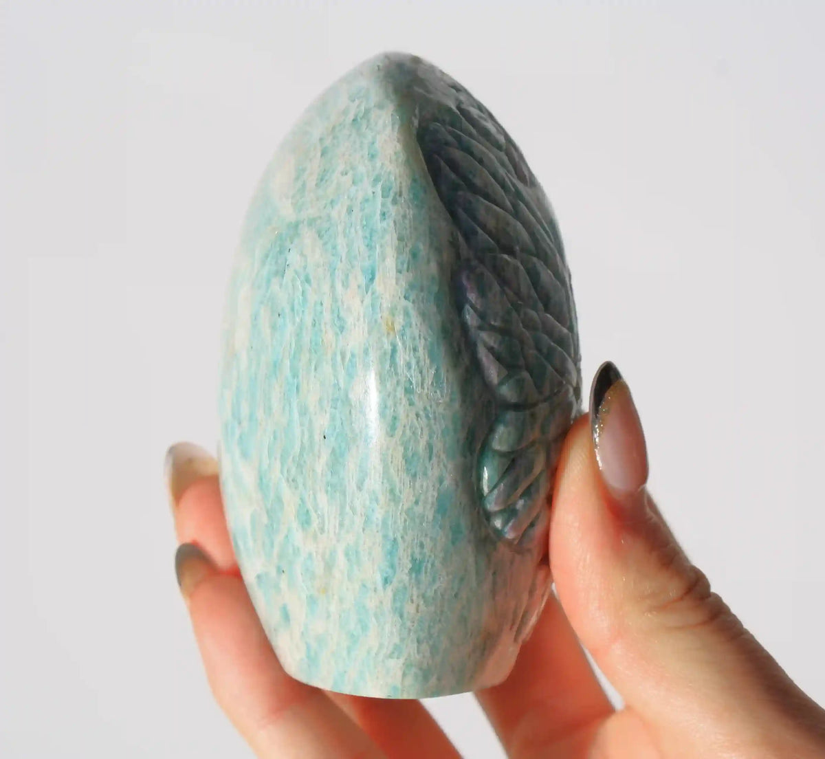 Fairy Amazonite Crystal Carving by Vikas Meena