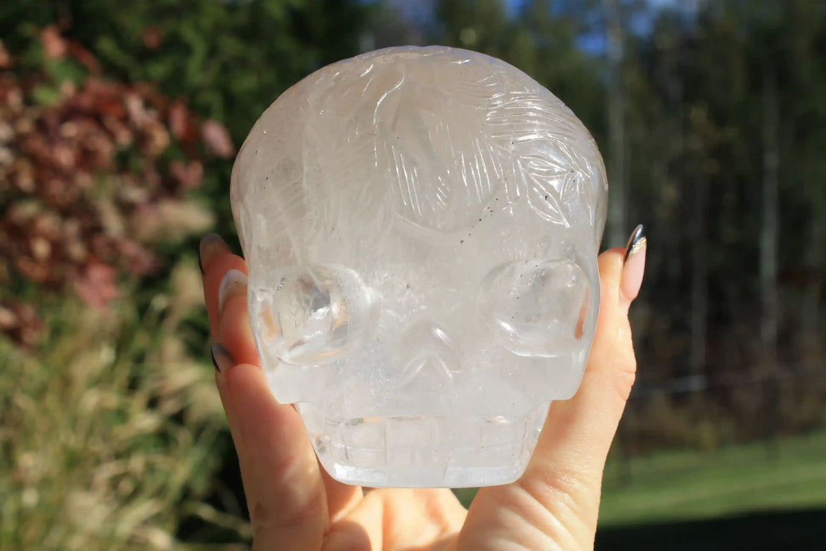 Fairy carving, vikas meena carving, Himalayan quartz , Canadian crystals, fairy crystal carving, fairy carved crystal, Crystal Skull with fairy design, crystal skull, fairy crystal skull
