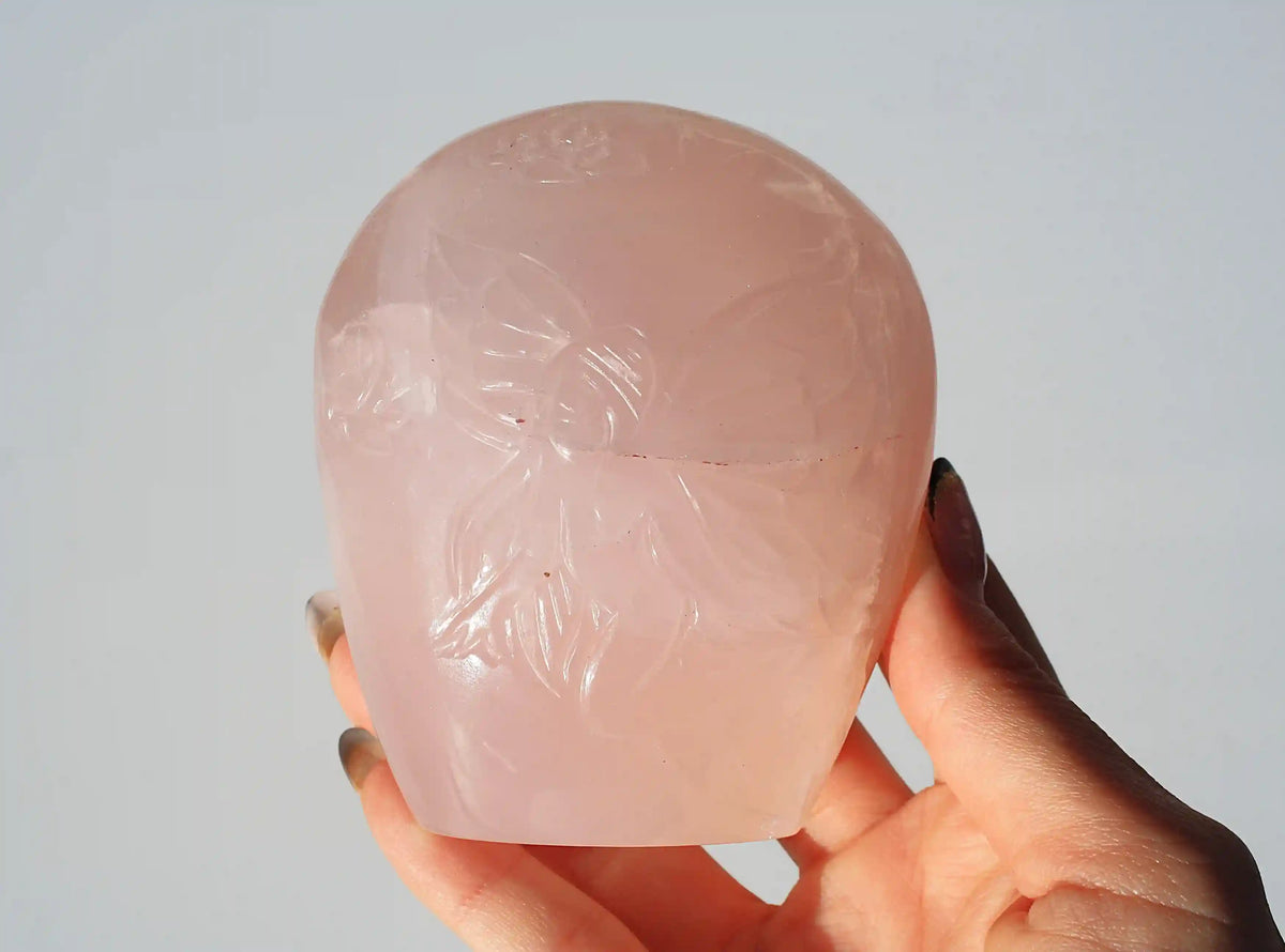 Fairy carving, vikas meena carving, Rose quartz, Canadian crystals, fairy crystal carving, fairy carved crystal, rose quartz fairy crystal 