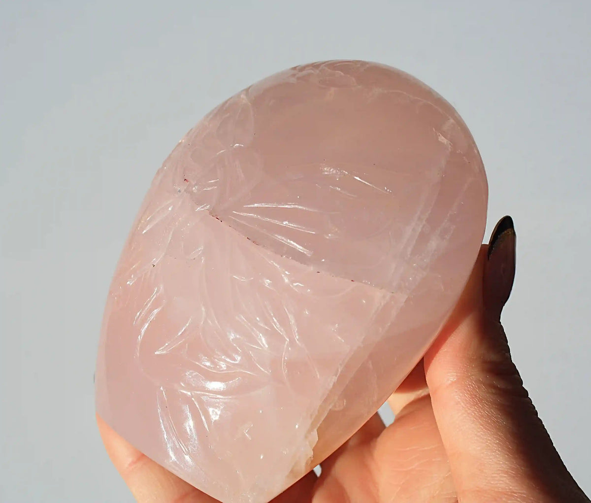 Fairy carving, vikas meena carving, Rose quartz, Canadian crystals, fairy crystal carving, fairy carved crystal, rose quartz fairy crystal 
