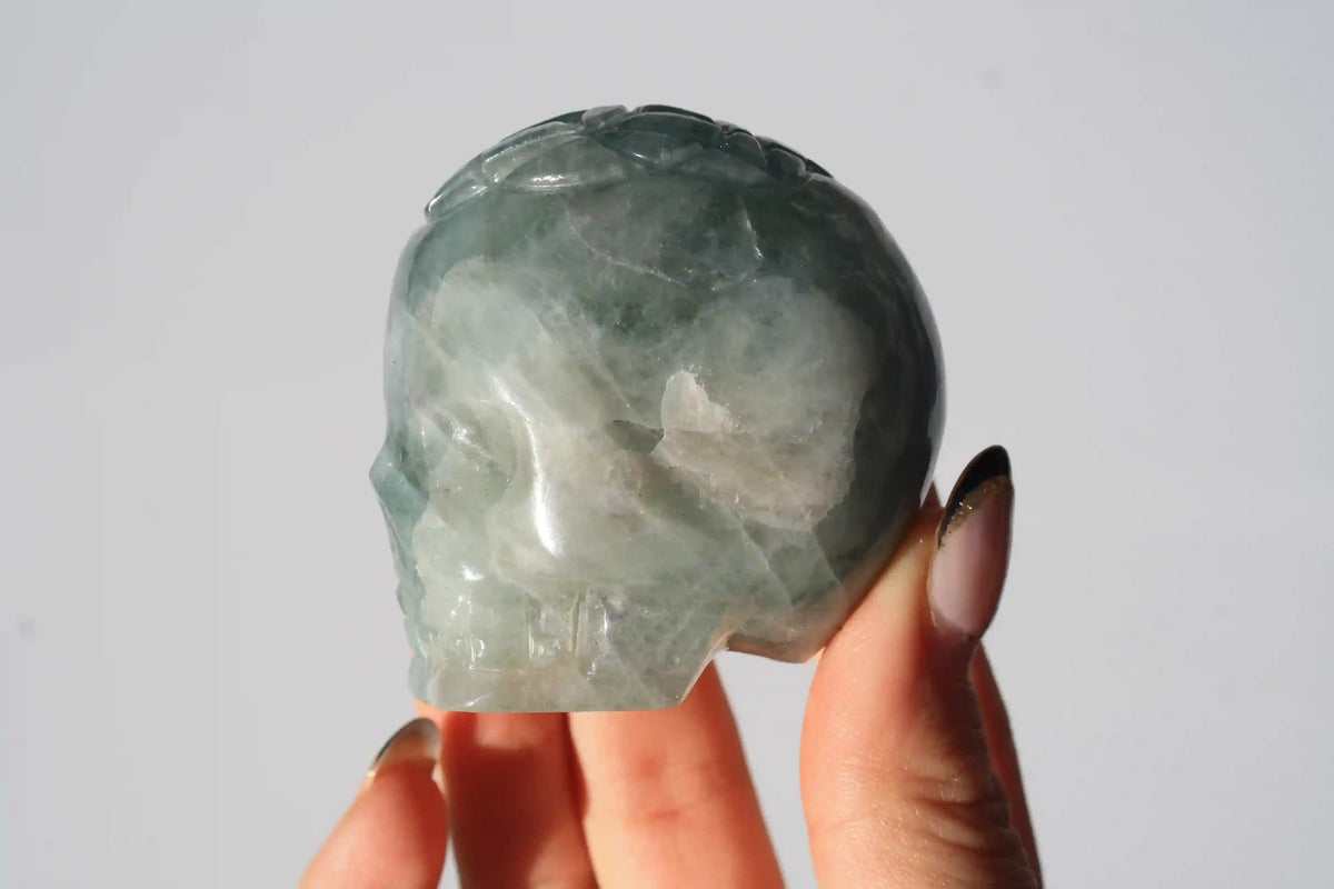 Aquamarine flower of life crystal carving, vikas meena carving, Aquamarine, Canadian crystals, flower of life skull, Aquamarine crystal, Crystal Skull, Aquamarine skull, crystal skull