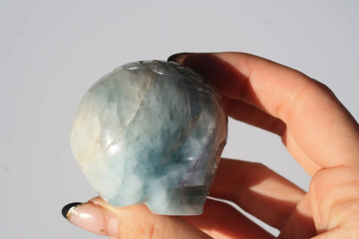 Aquamarine flower of life crystal carving, vikas meena carving, Aquamarine, Canadian crystals, flower of life skull, Aquamarine crystal, Crystal Skull, Aquamarine skull, crystal skull