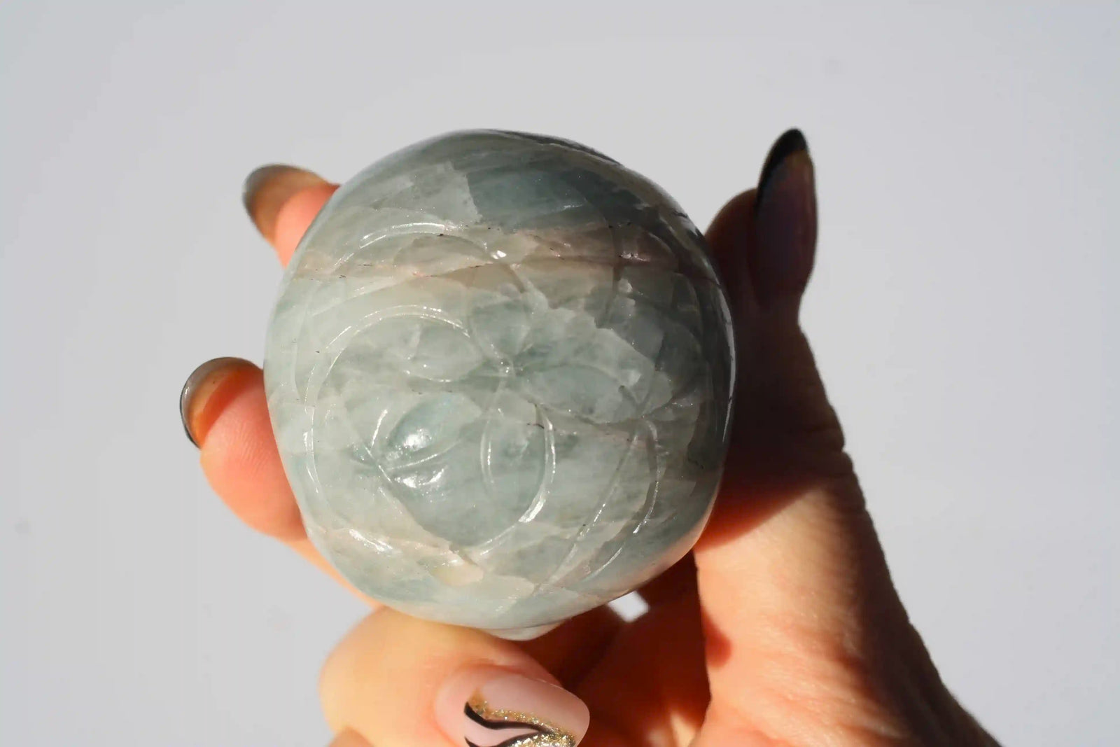 Aquamarine flower of life crystal carving, vikas meena carving, Aquamarine, Canadian crystals, flower of life skull, Aquamarine crystal, Crystal Skull, Aquamarine skull, crystal skull