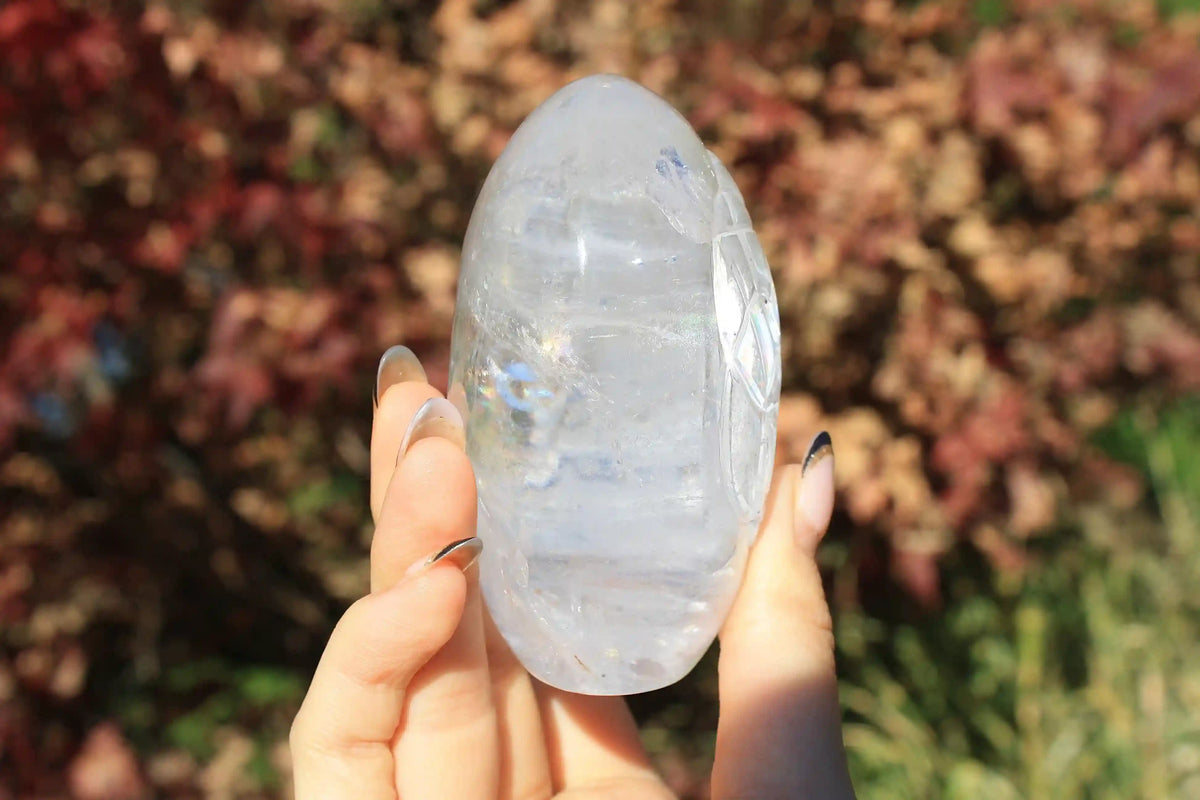 Flower of Life Himalayan Quartz Crystal Carving by Vikas Meena