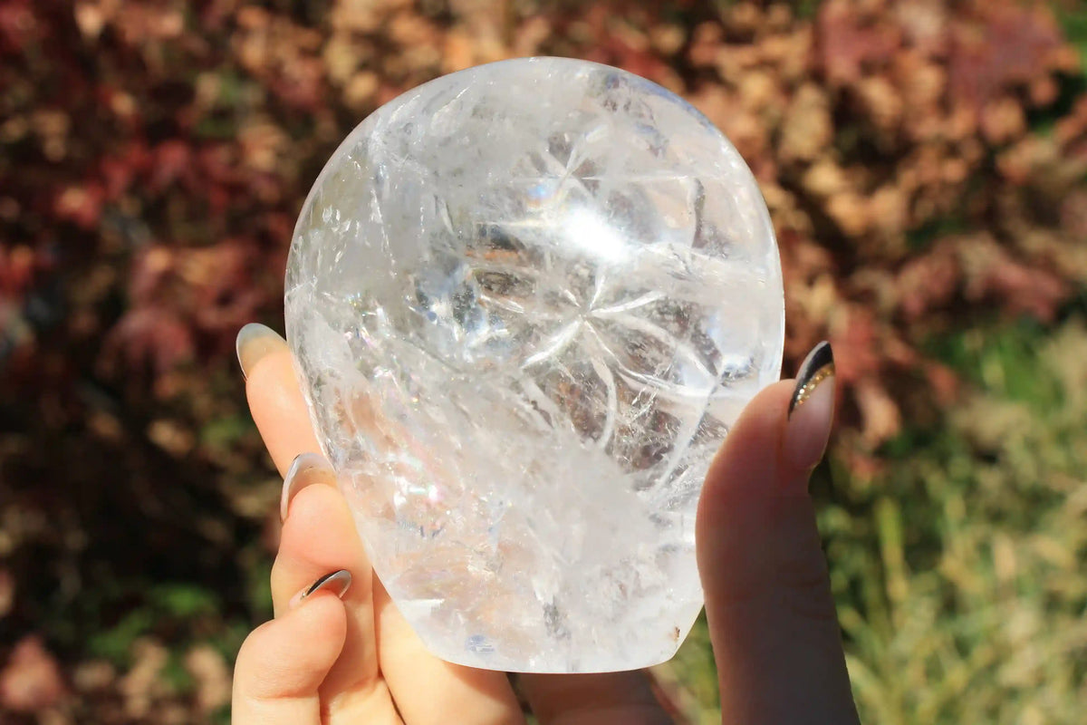 Flower of Life Himalayan Quartz Crystal Carving by Vikas Meena