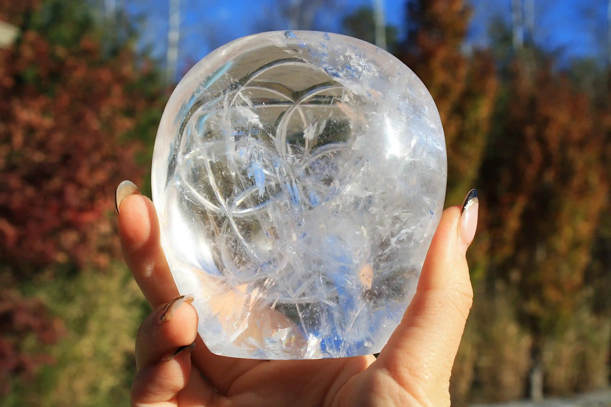 flower of life crystal carving, vikas meena carving, Himalayan quartz , Canadian crystals, carved crystal flower of life, Quartz crystal carving