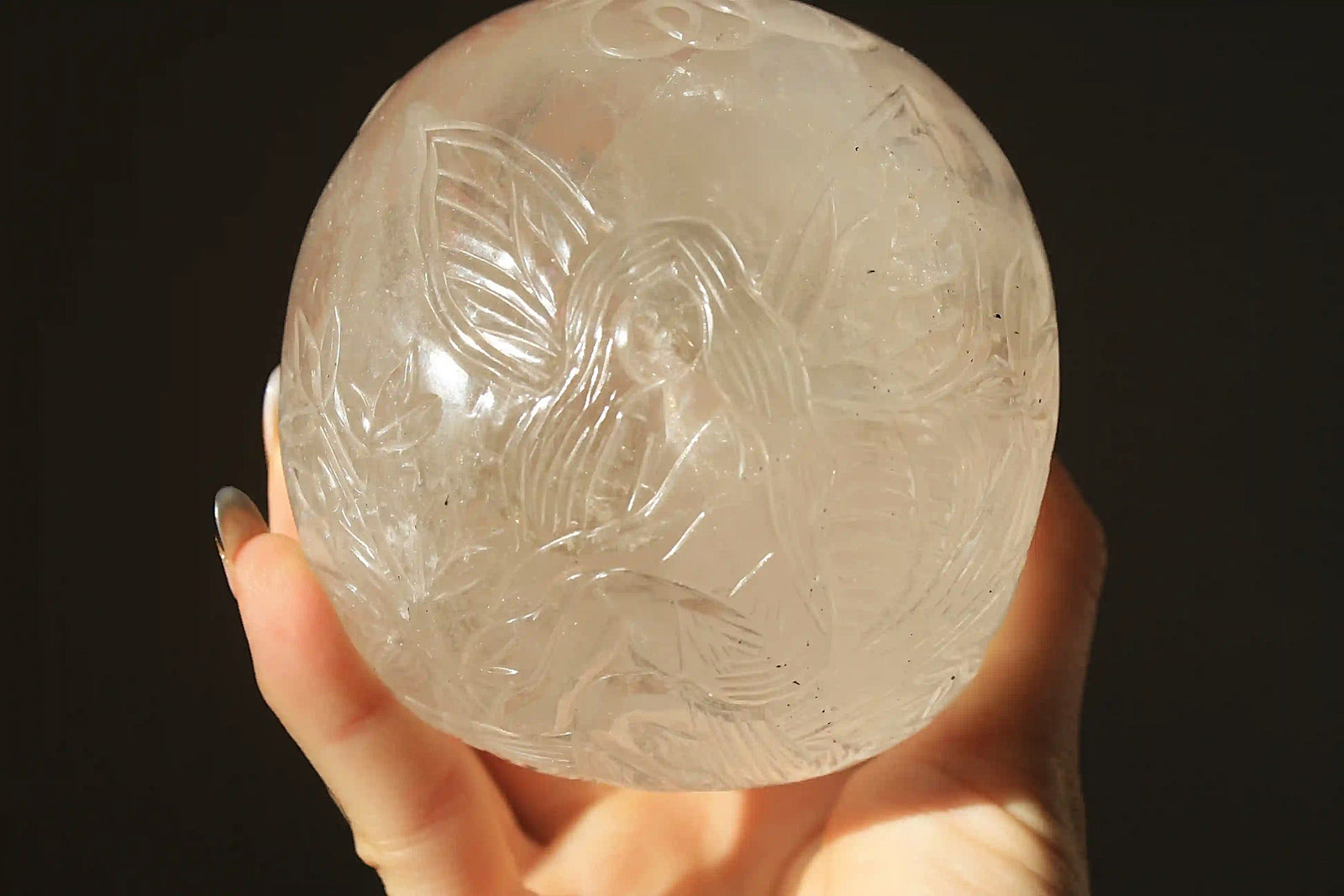 Fairy carving, vikas meena carving, Himalayan quartz , Canadian crystals, fairy crystal carving, fairy carved crystal, Crystal Skull with fairy design, crystal skull, fairy crystal skull