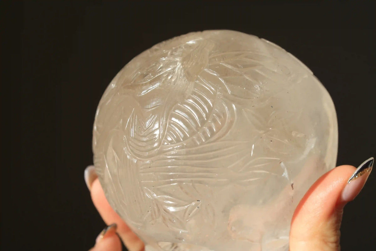 Fairy carving, vikas meena carving, Himalayan quartz , Canadian crystals, fairy crystal carving, fairy carved crystal, Crystal Skull with fairy design, crystal skull, fairy crystal skull