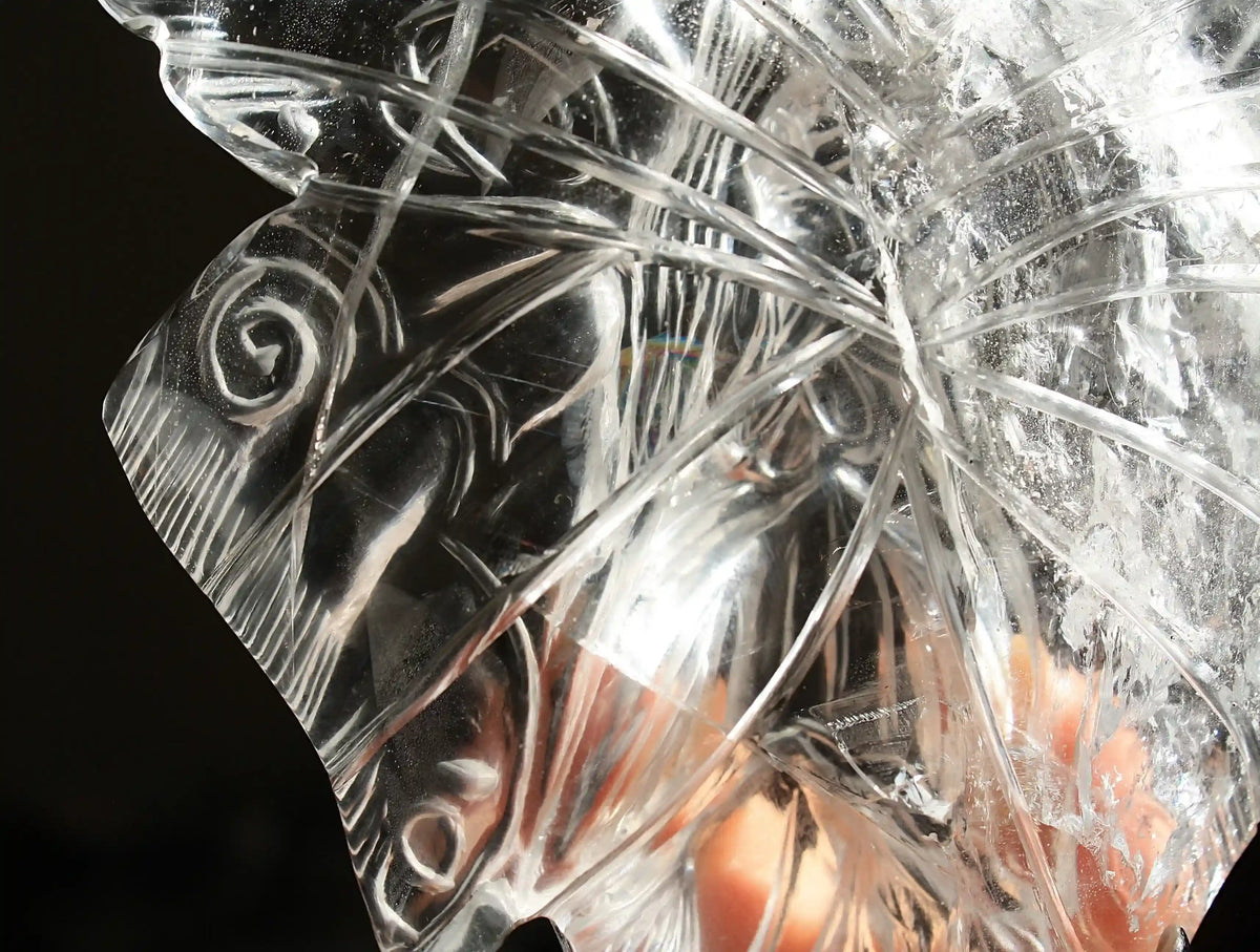 Fairy carving, vikas meena carving, Himalayan quartz , Canadian crystals, fairy crystal carving, fairy carved crystal 