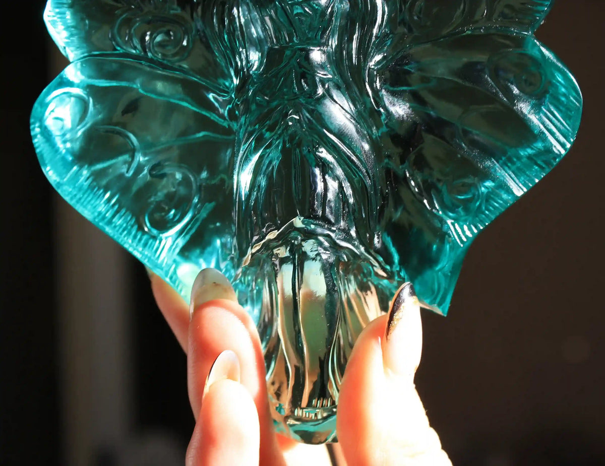 Blue Crystal Fairy Obsidian Carving by Vikas Meena