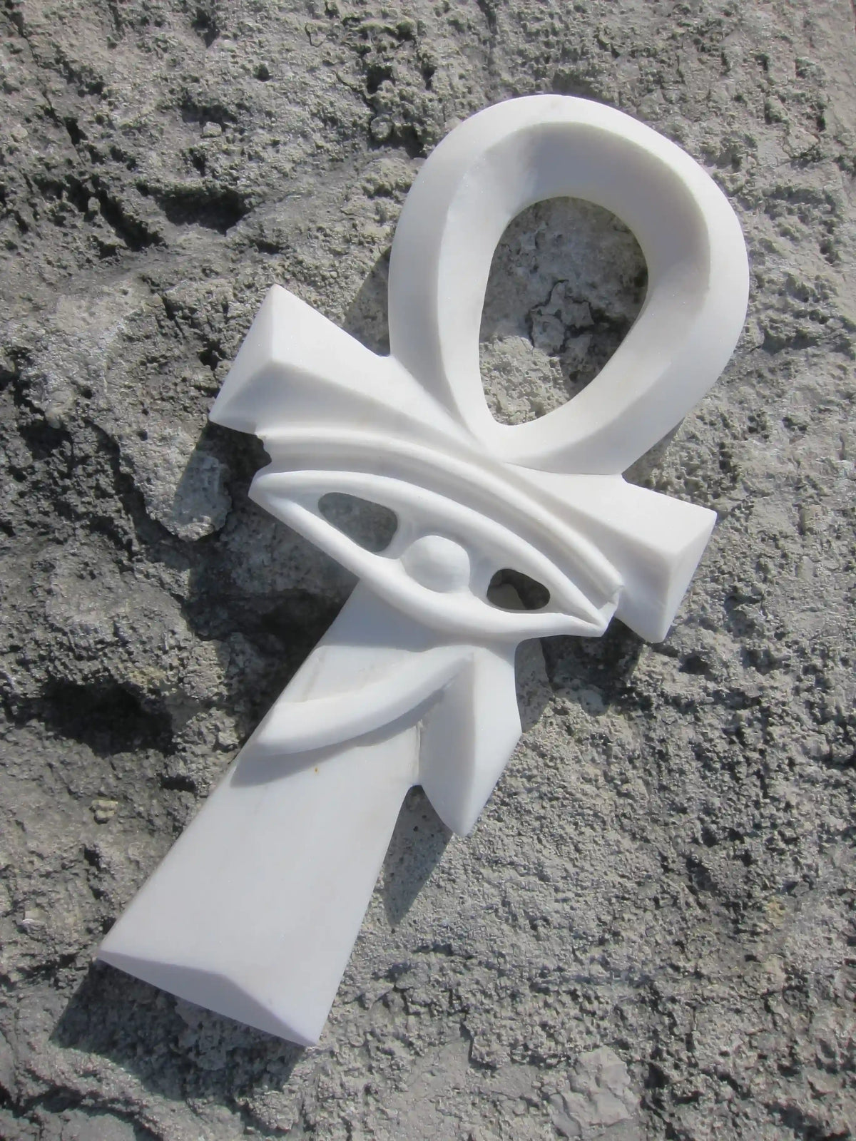 Isis Goddess Egyptian Stone, Carved Crystal Ankh, Carved Temple Stone, Egytpian Temple Stone, Carved Egyptian Temple Stone, Authentic Egyptian Temple Stone, Mody Ra, Egyptian Ankh, Large Ankh, Large Ankh Carving, Eye of Horus 