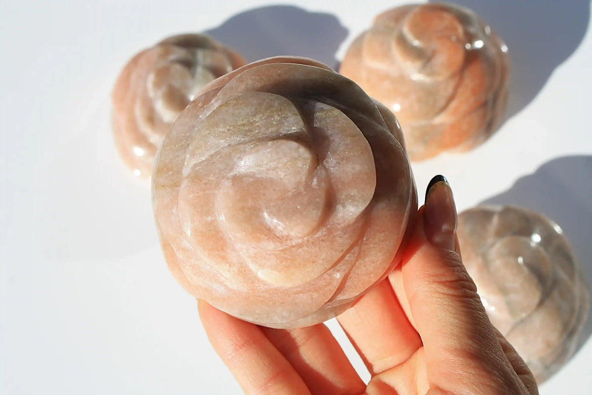 Authentic Isis Goddess Temple Stone Carved Rose from Egypt