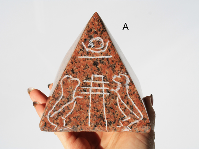 Pyramid carved from The Great Pyramid Stone