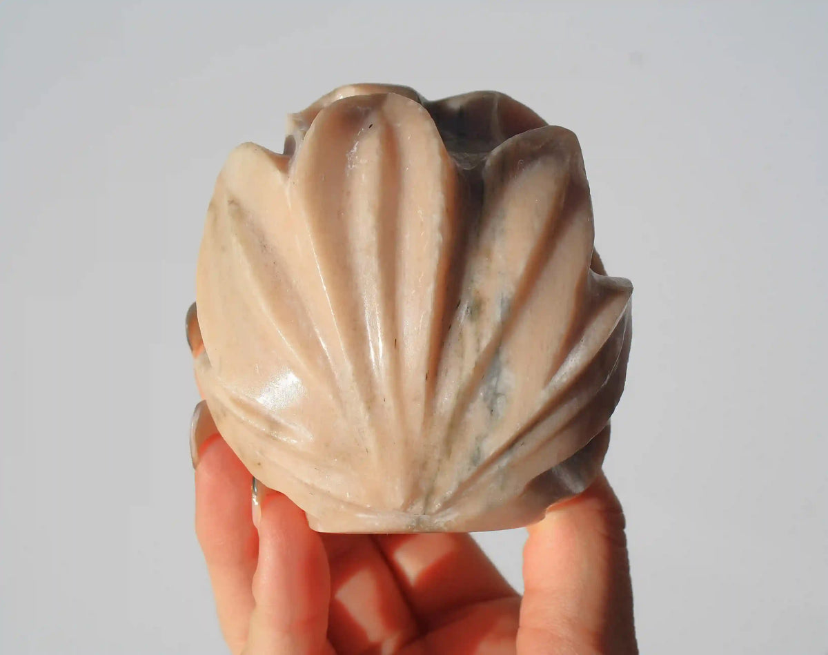 Lotus Flower Skull Authentic Isis Goddess Temple Stone from Egypt