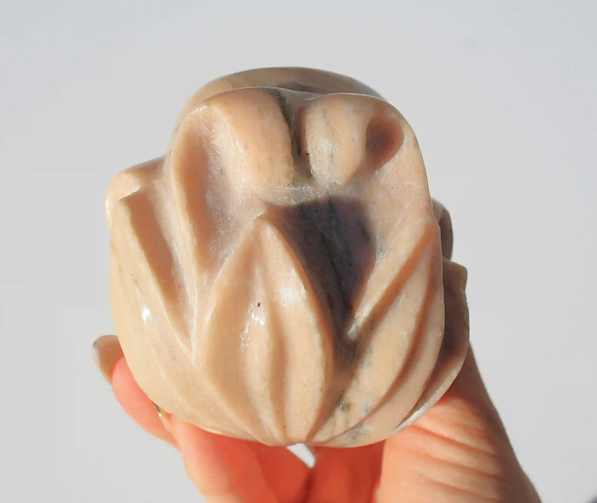Lotus Flower Skull Authentic Isis Goddess Temple Stone from Egypt